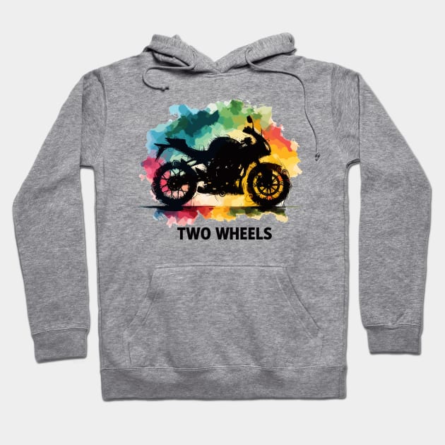 Two wheels Hoodie by Vehicles-Art